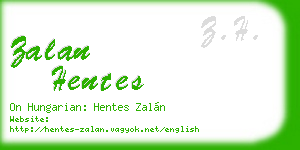 zalan hentes business card